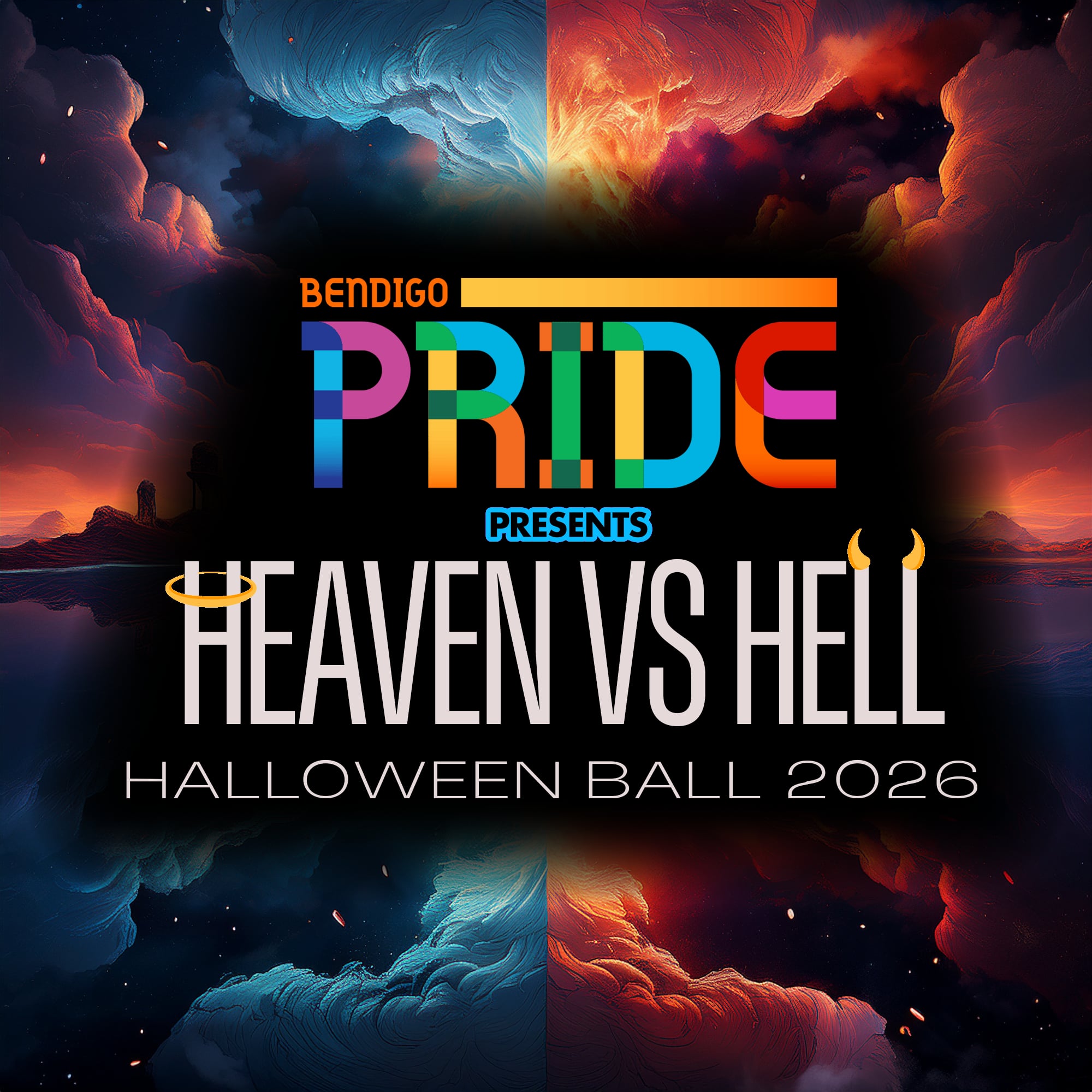 Bendigo Pride Halloween Ball 2026: Heaven vs Hell